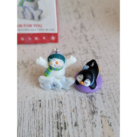 Hallmark Frosty fun for you penguin snowman miniature ornament Xmas - Picture 1 of 5
